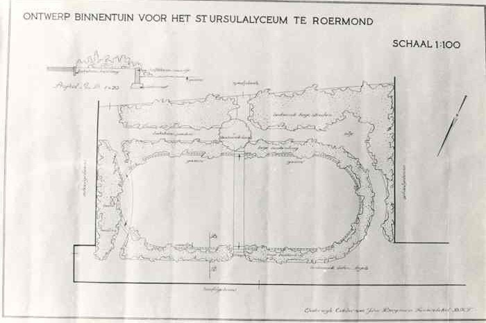 Ontwerp binnentuin voor het St. Ursulalyceum te Roermond