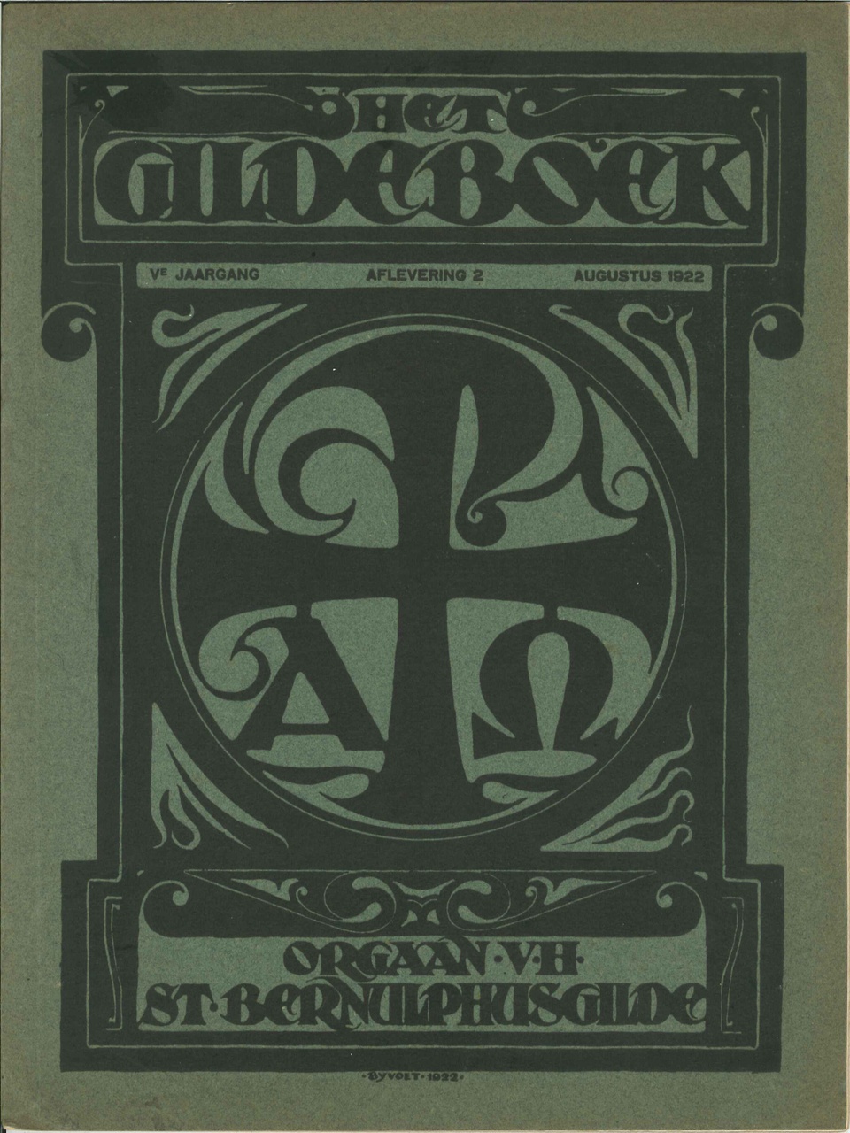 Het GILDEBOEK, orgaan van het St. Bernulphusgilde,  augustus 1922, aflevering 2 van de 5de jaargang.