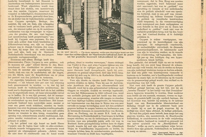 Een artikel in het tijdschrift "Credo" van 13 januari 1961 over een kalenderpagina geschreven door J. Huysmans in de "Heemkalender" over dr. Cuypers.