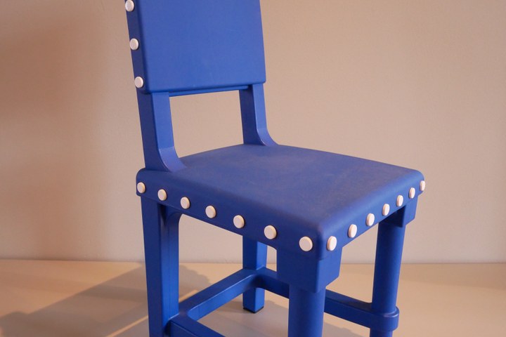 Gothic chair, blue