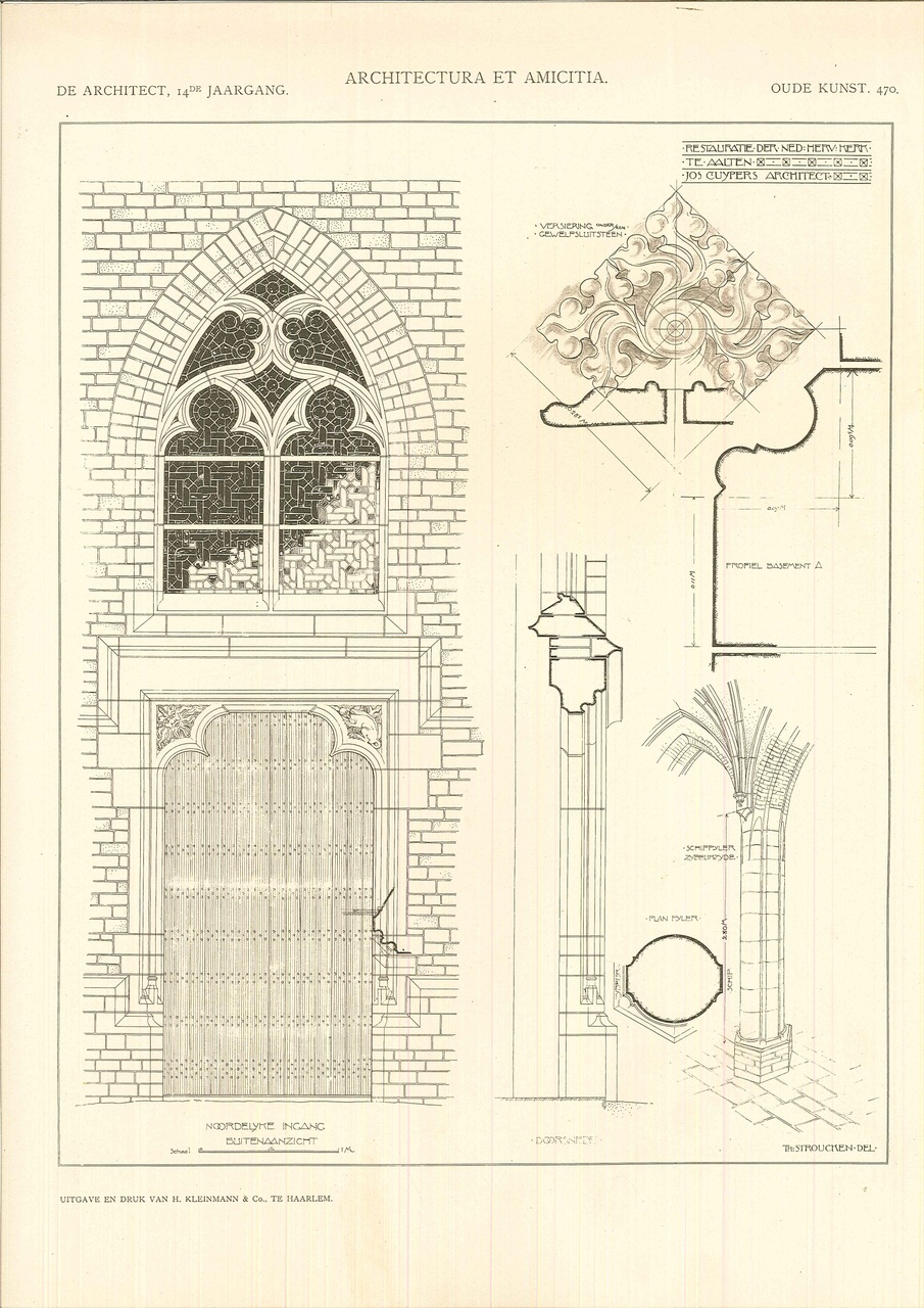 Een ontwerptekening van de restauratie van de Nederlands hervormde Kerk te Aalten