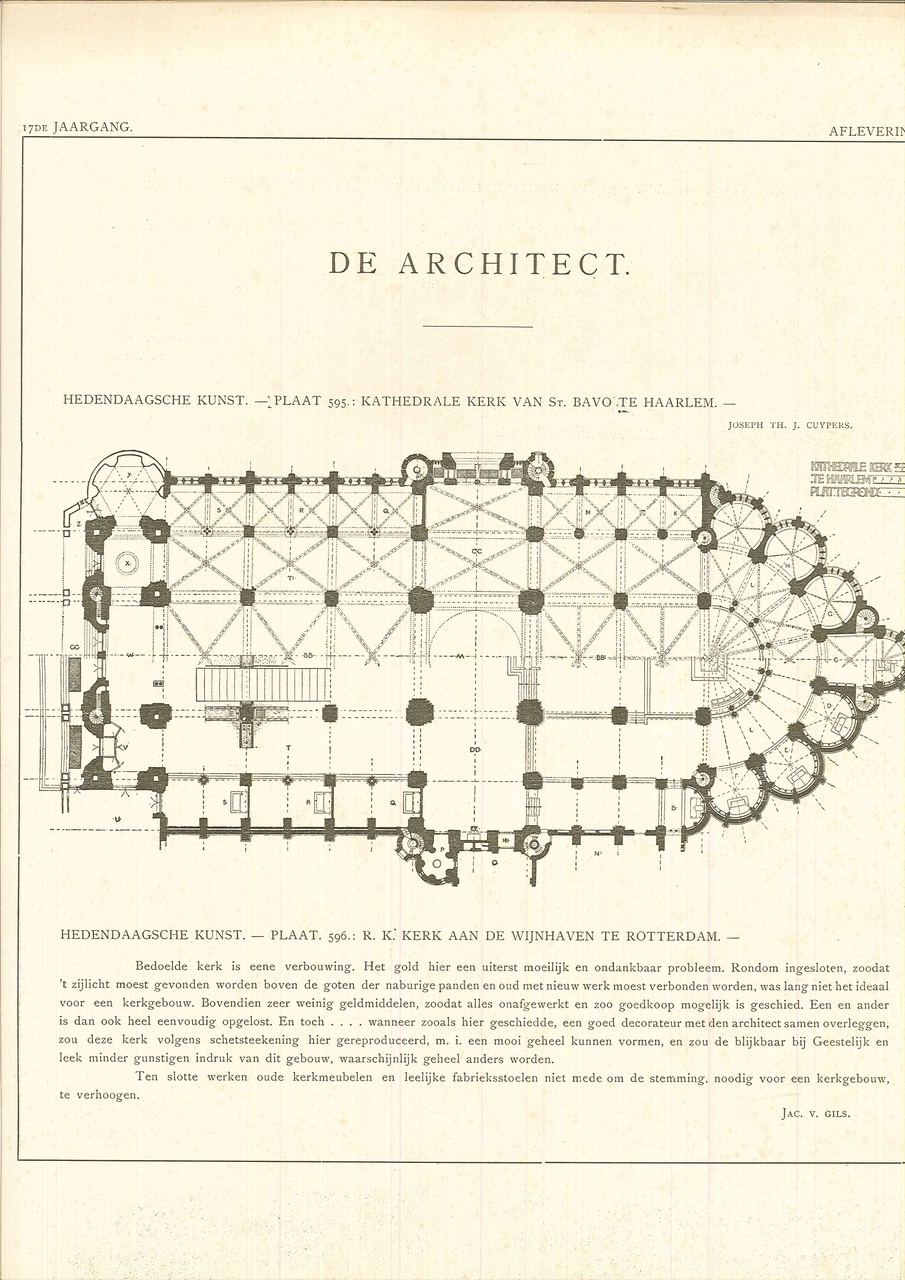 Enkele teksten met ontwerptekeningen uit het blad "De Architect".