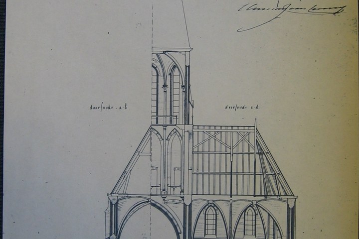 Kopie van een ontwerp voor de H. Hartkerk te bouwen aan de  Vondelstraat te Amsterdam