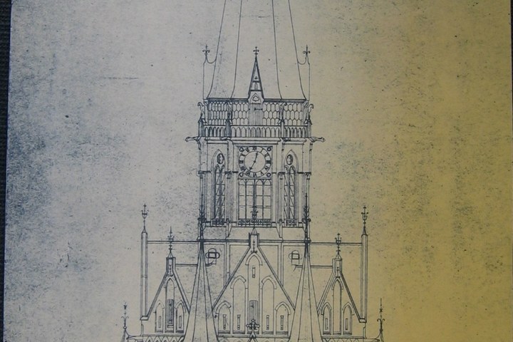 Kopie van een ontwerp voor de H. Hartkerk te bouwen aan de  Vondelstraat te Amsterdam