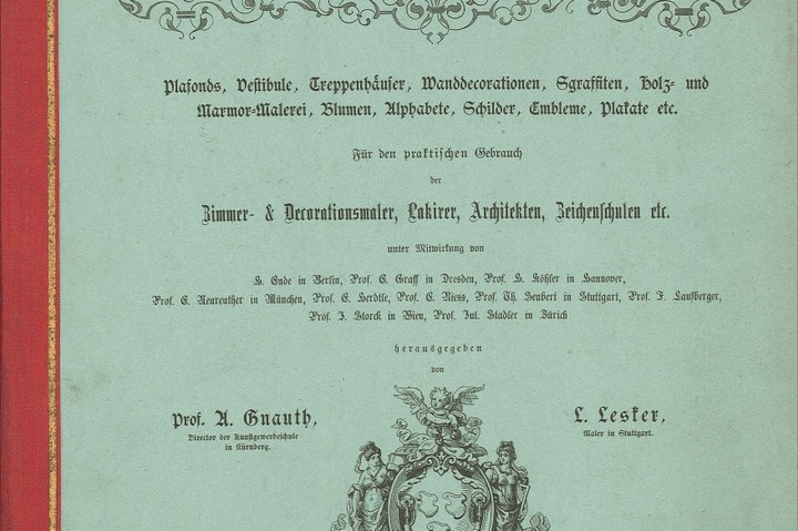 Deutsches Maler-Journal, 2de band, 6 de editie: een verzamelmap met ontwerpschetsen, sjablonen, etc. voor woninginrichting